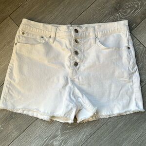 I.Crew White Denim Jean Shorts